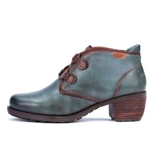 PIKOLINOS Green Le Mans Lace Up Leather Boots